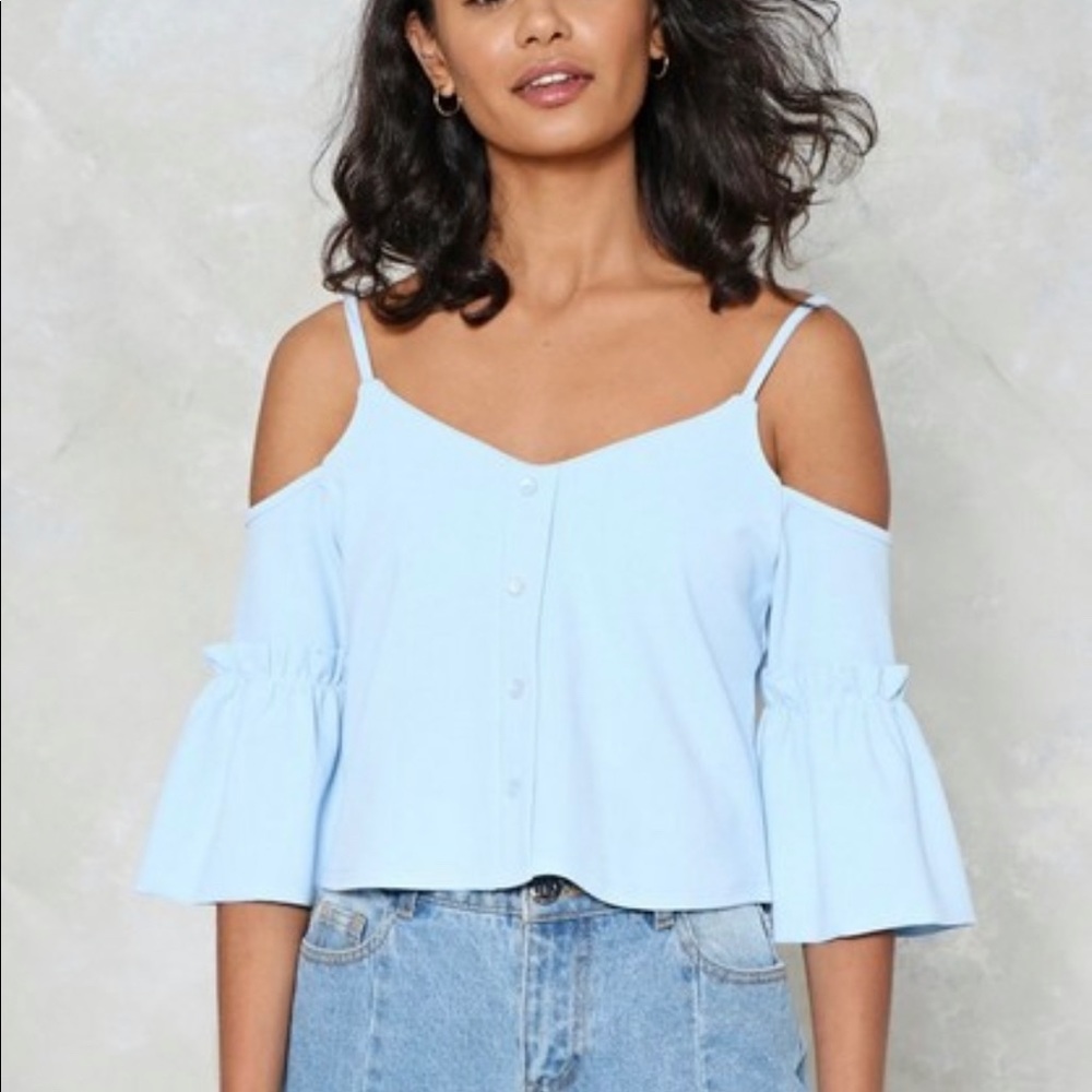 Nasty Gal off shoulder crop top